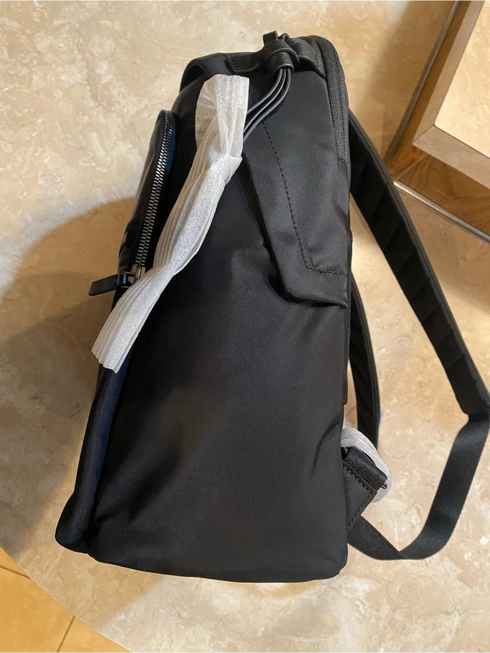 Tumi Black Men's Backpack with Front Zip Pocket